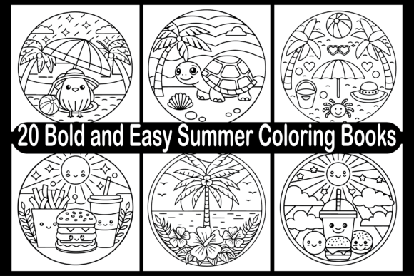 20 Bold & Easy Summer Coloring Pages: A Crafter’s Graphic Asset Review