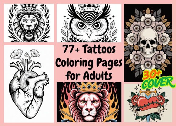 77 Tattoos Coloring Pages for Creative Graphics