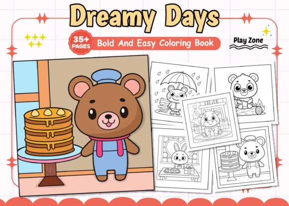 A Bold, Dreamy Graphics Asset for Creative Coloring Pages