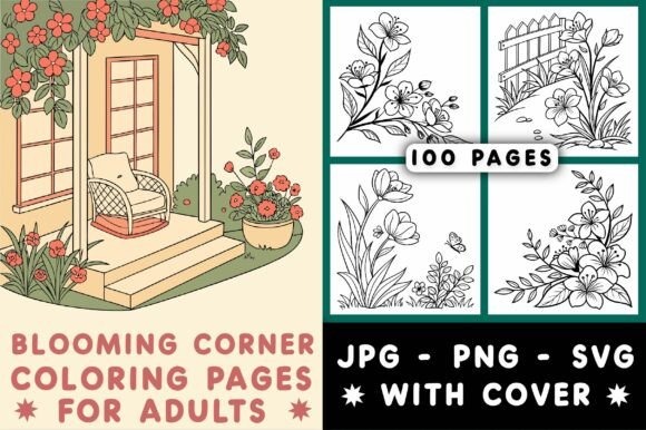 A Graphics Asset Review: Blooming Corner Coloring Pages