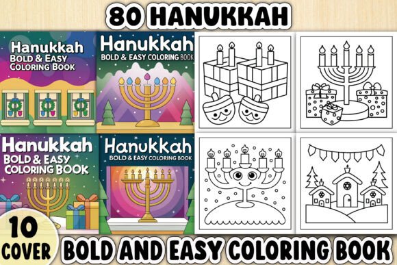 Bold and Easy Hanukkah Graphics for Coloring Pages Amp