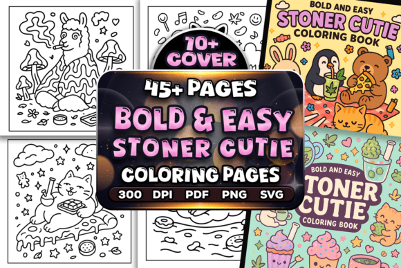 Bold Easy Stoner Cutie Graphics for Coloring Pages Amp