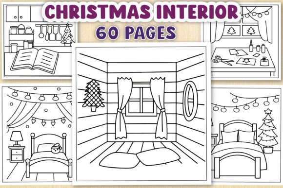 Christmas Interior Coloring Book Pages Review