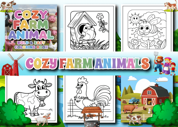 Cozy Farm Animals: A Versatile Graphic Asset for Branding