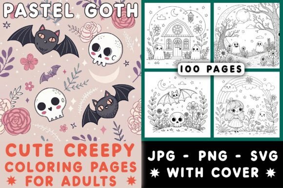 Evaluating Pastel Goth Coloring Pages for Embroidery