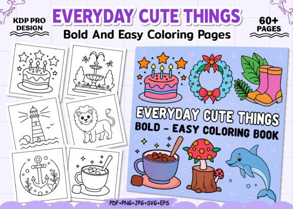 Everyday Cute Things Bold Easy Coloring: A Graphic Design Asset Review