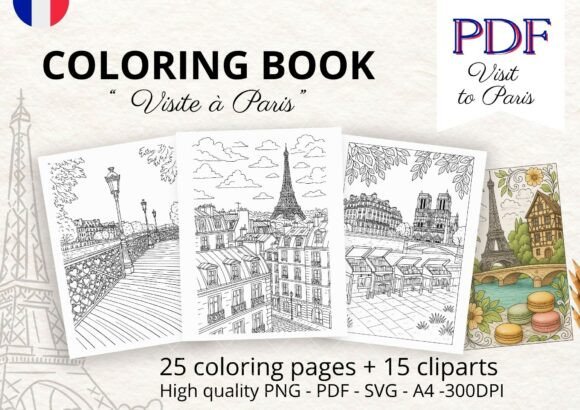 Explore Paris with Coloring Pack Visit to Paris 🇫🇷 PDF
