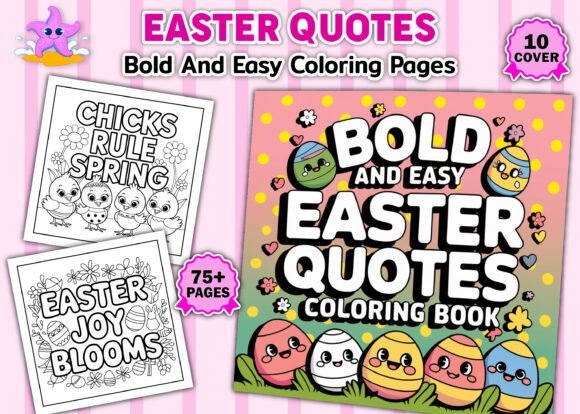 Graphics for Easter Editorial Content and Coloring Pages