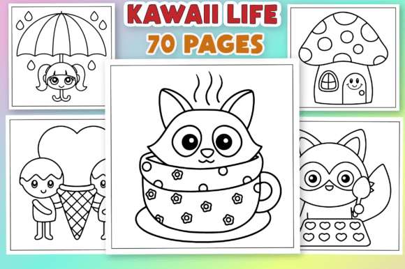 Graphics Review: Bold Kawaii Coloring Pages for Adult Audiences