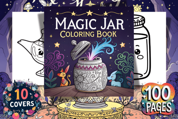 Magic Jar Coloring Pages: A Graphic Design Asset for Brand Storytelling