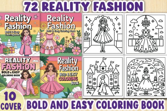 Reality Fashion Coloring Pages: A Bold Graphics Asset
