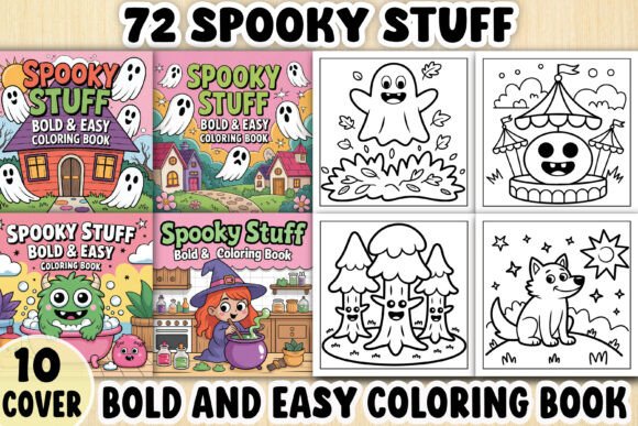 Spooky Stuff Bold Easy Coloring Book: A Designer's Review